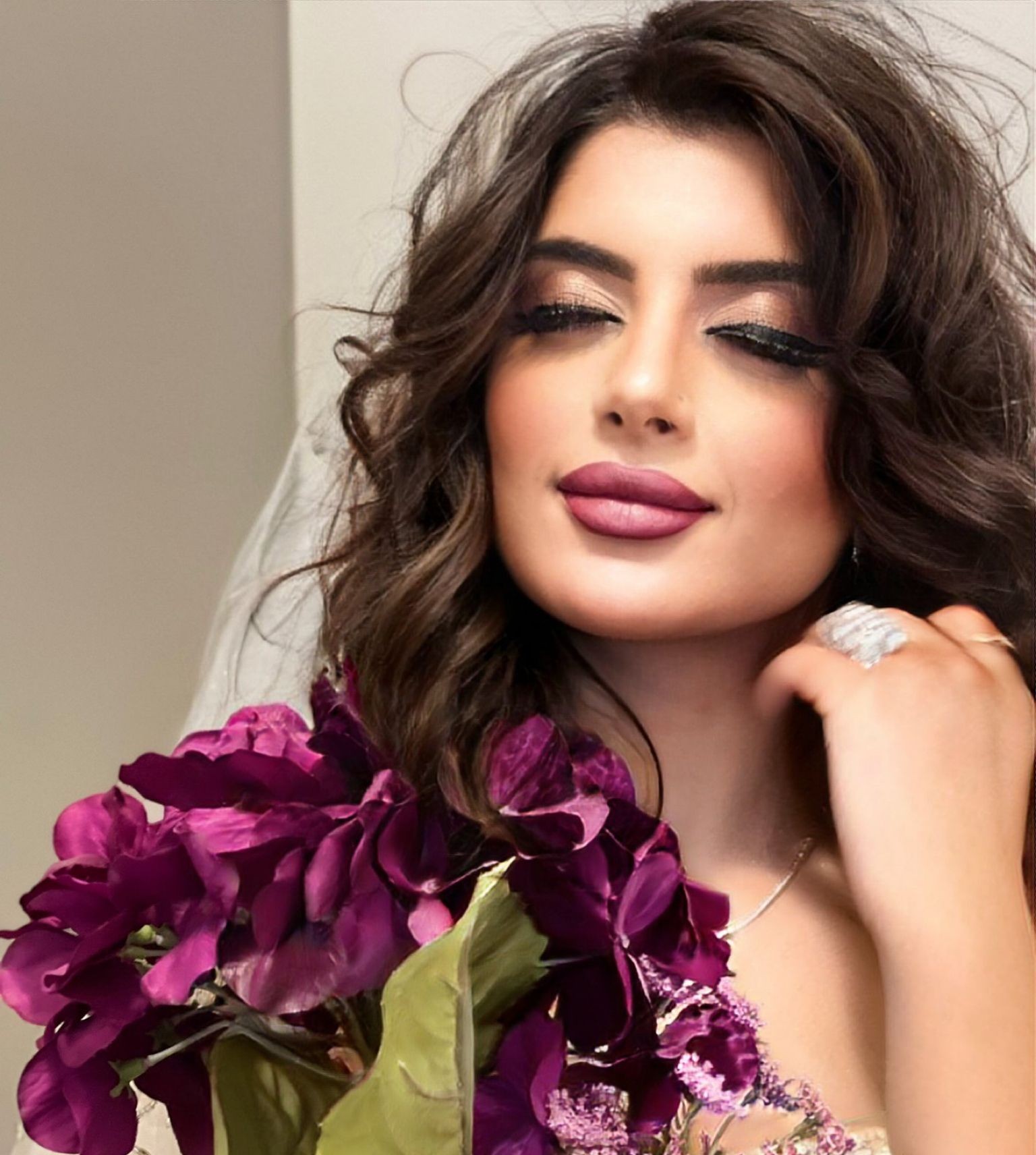 Beautiful bridal makeup artistry showcasing professional wedding day makeup